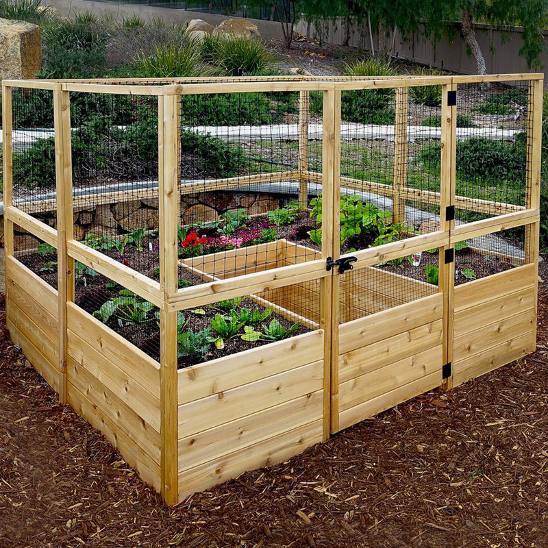 Outdoor Living Today 8 ft. w x 8 ft. D Cedar Garden in a Box with